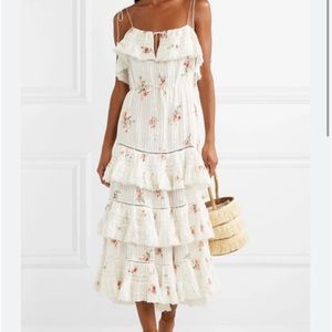 Zimmermann Heathers Floral Pin Tuck Dress
